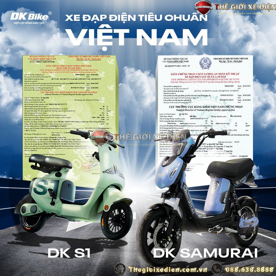 xe đạp điện dk samurai IV đầy đủ giấy tờ