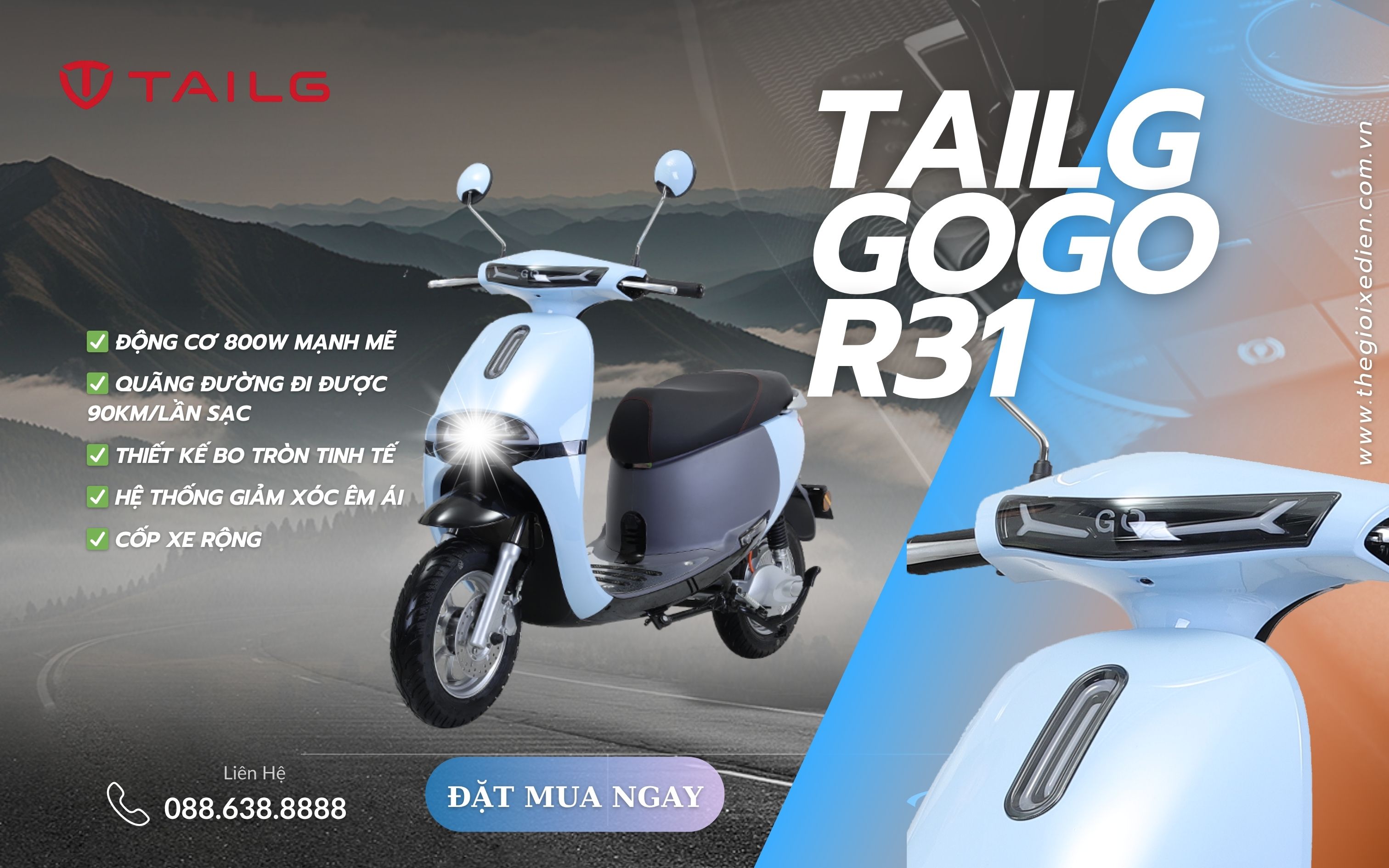 Trải nghiệm xe máy điện Tailg 2025: Dòng xe dành cho giới trẻ hiện đại